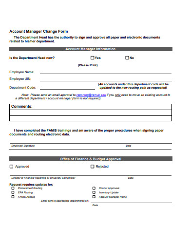 account manager change form template