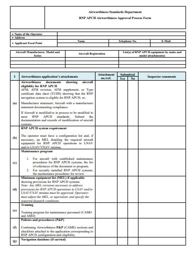 approval process form template
