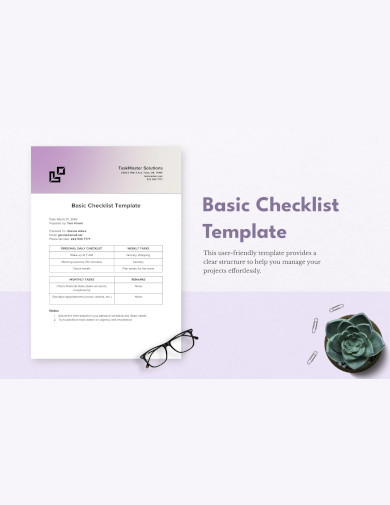 basic checklist template