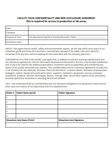 basic construction non disclosure agreement template