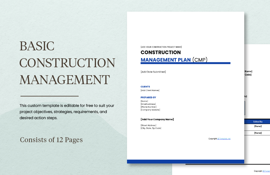 basic constrution management sample