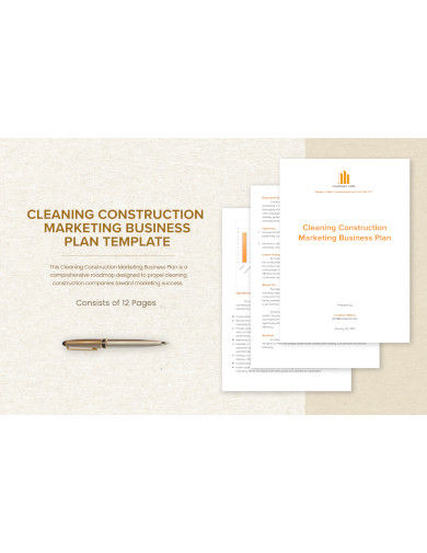 cleaning construction marketing business plan template