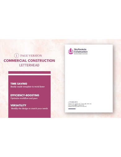 commercial construction letterhead template