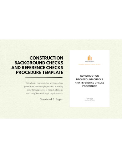 construction background checks and reference checks procedure template
