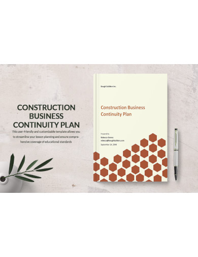 construction business continuity plan template