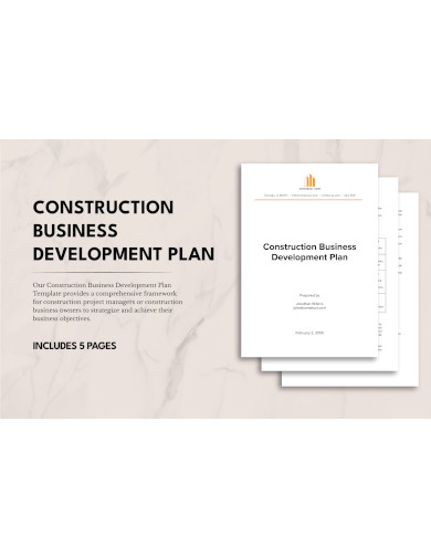 construction business development plan template