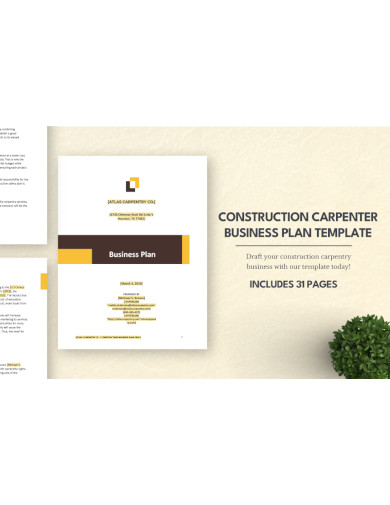 construction carpenter business plan template