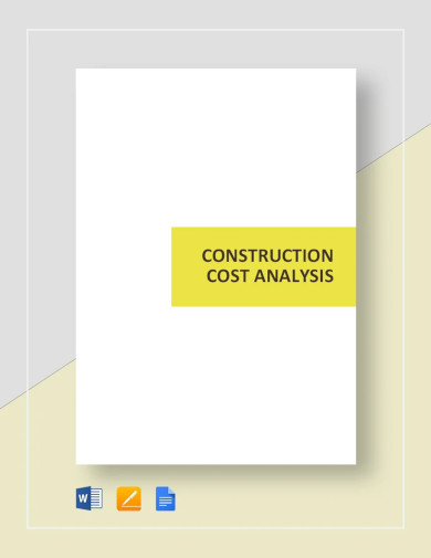 construction cost analysis template