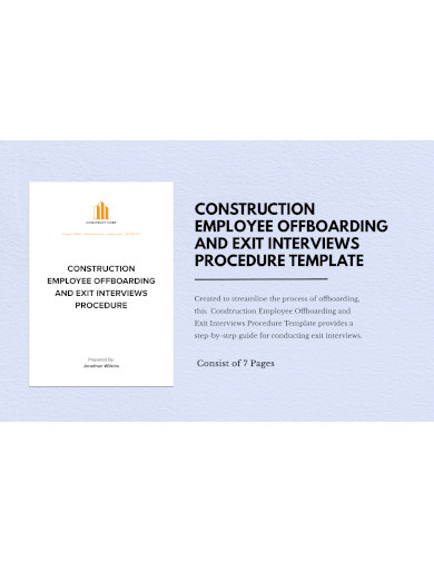 construction employee offboarding and exit interviews procedure template