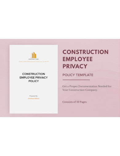 construction employee privacy policy template