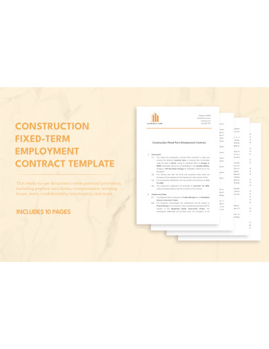 construction fixed term employment contract template