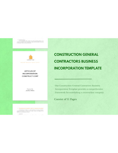 construction general contractors business incorporation