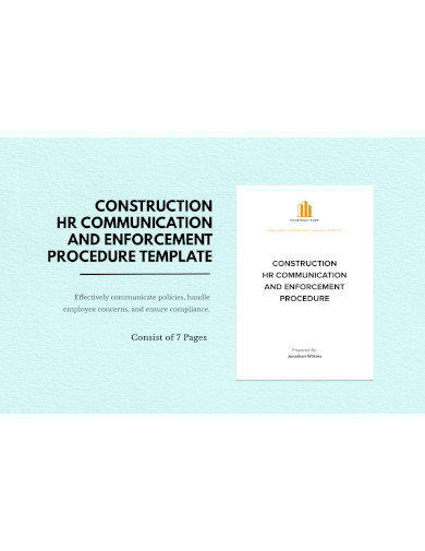 construction hr communication and enforcement procedure
