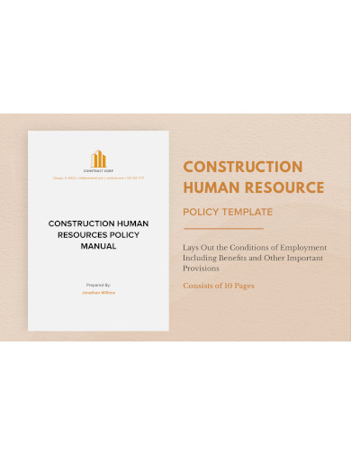 construction hr policy template