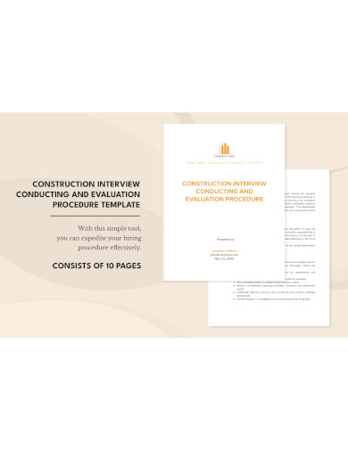 construction interview conducting and evaluation procedure template