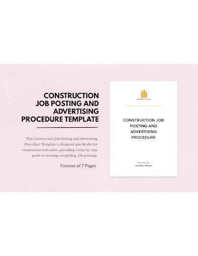 construction job posting and advertising procedure template
