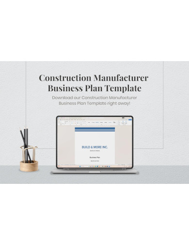 construction manufacturer business plan template