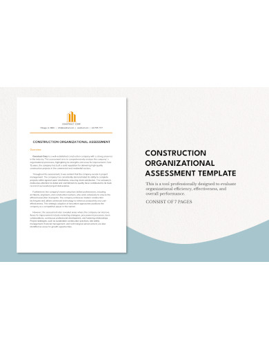 construction organizational assessment template