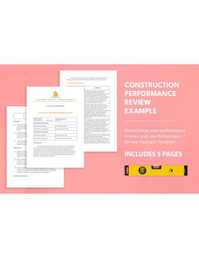 construction performance review example