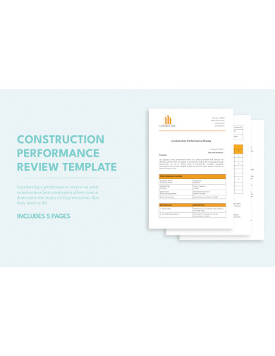 construction performance review template