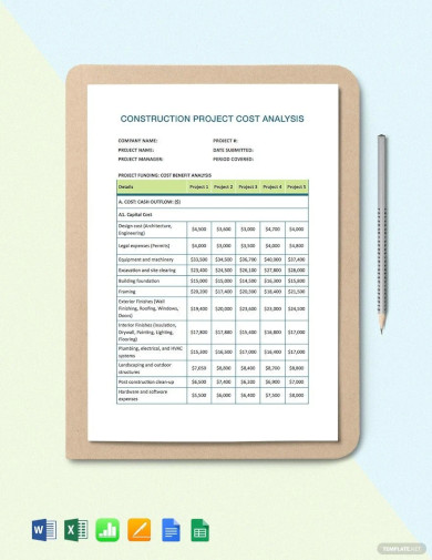construction project cost analysis template1