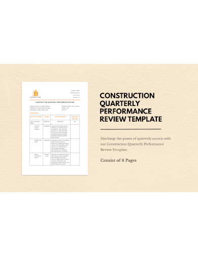 construction quarterly performance review template