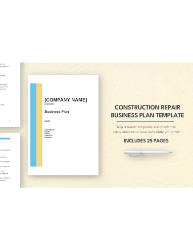 construction repair business plan template