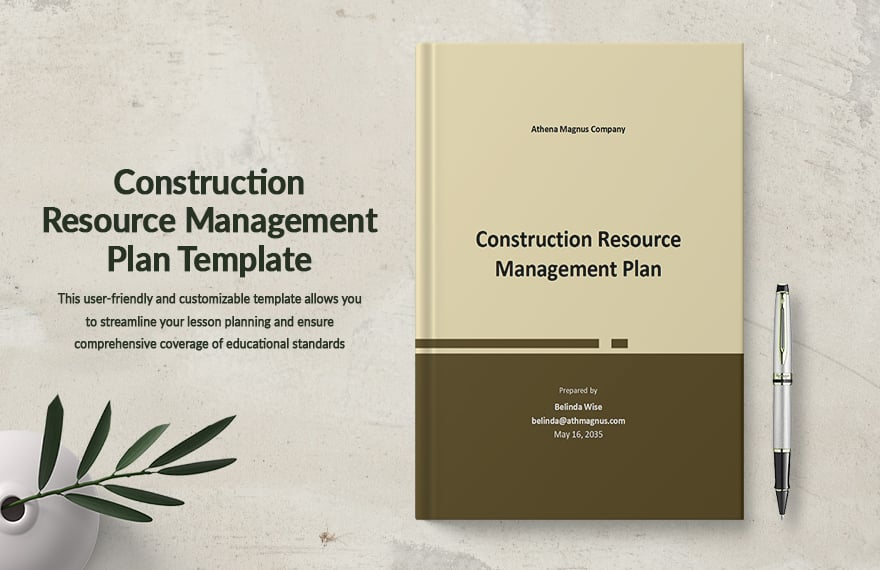 construction resource management plan samples