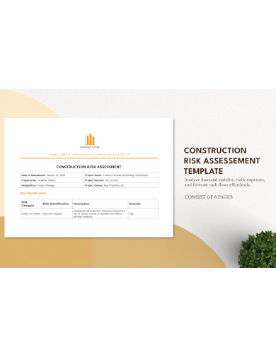 construction risk assessment template