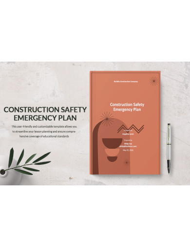 construction safety emergency plan template