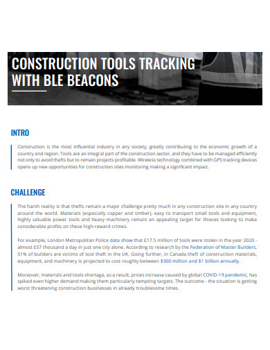 construction tools tracking template