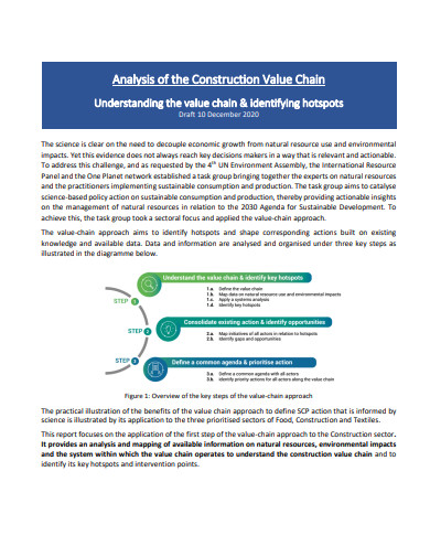 construction value chain analysis template