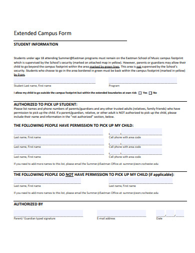 extended campus form template