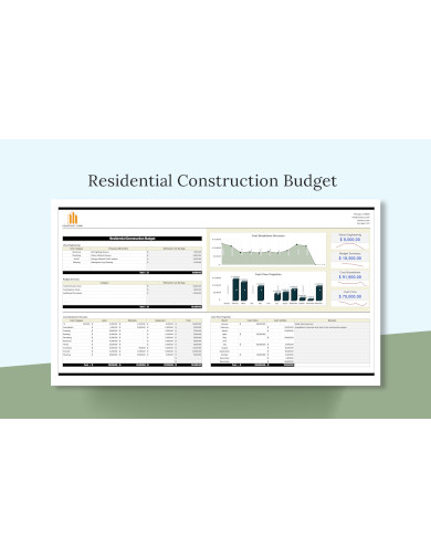 free residential construction budget template
