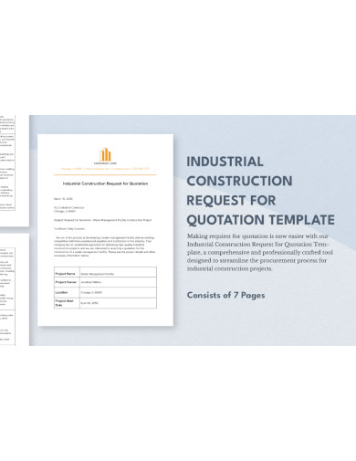 industrial construction request for quotation template