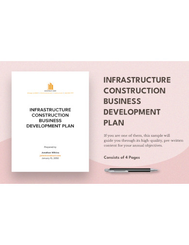 infrastructure construction business development plan template