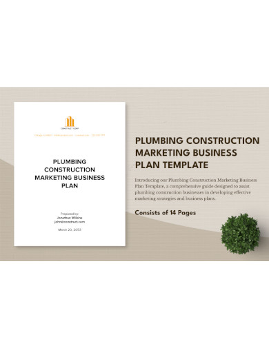plumbing construction marketing business plan template