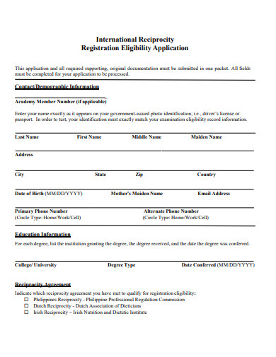 registration eligibility application template