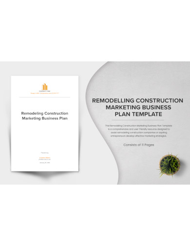 remodelling construction marketing business plan template