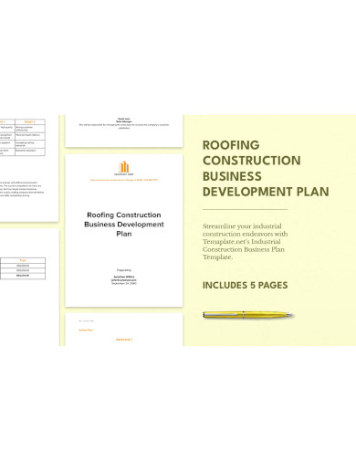 roofing construction business development plan