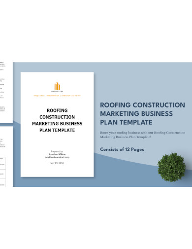 roofing construction marketing business plan template