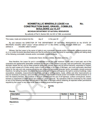 sample construction lease template