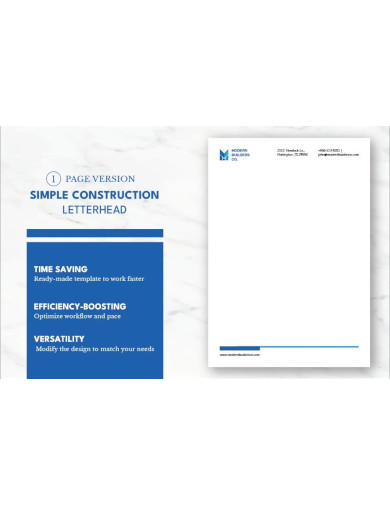 simple construction letterhead template