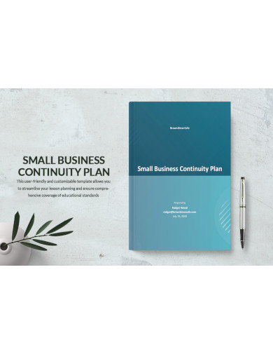 small business continuity plan template