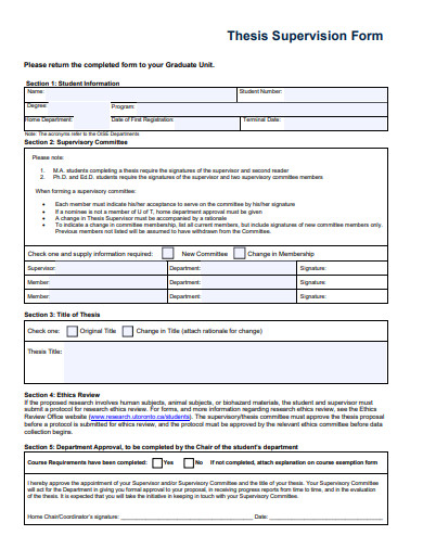 thesis supervision form template