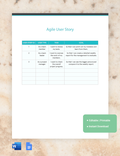 agile user story template