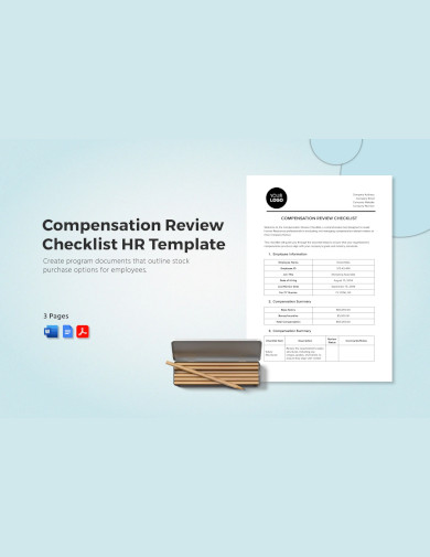 compensation review checklist hr template