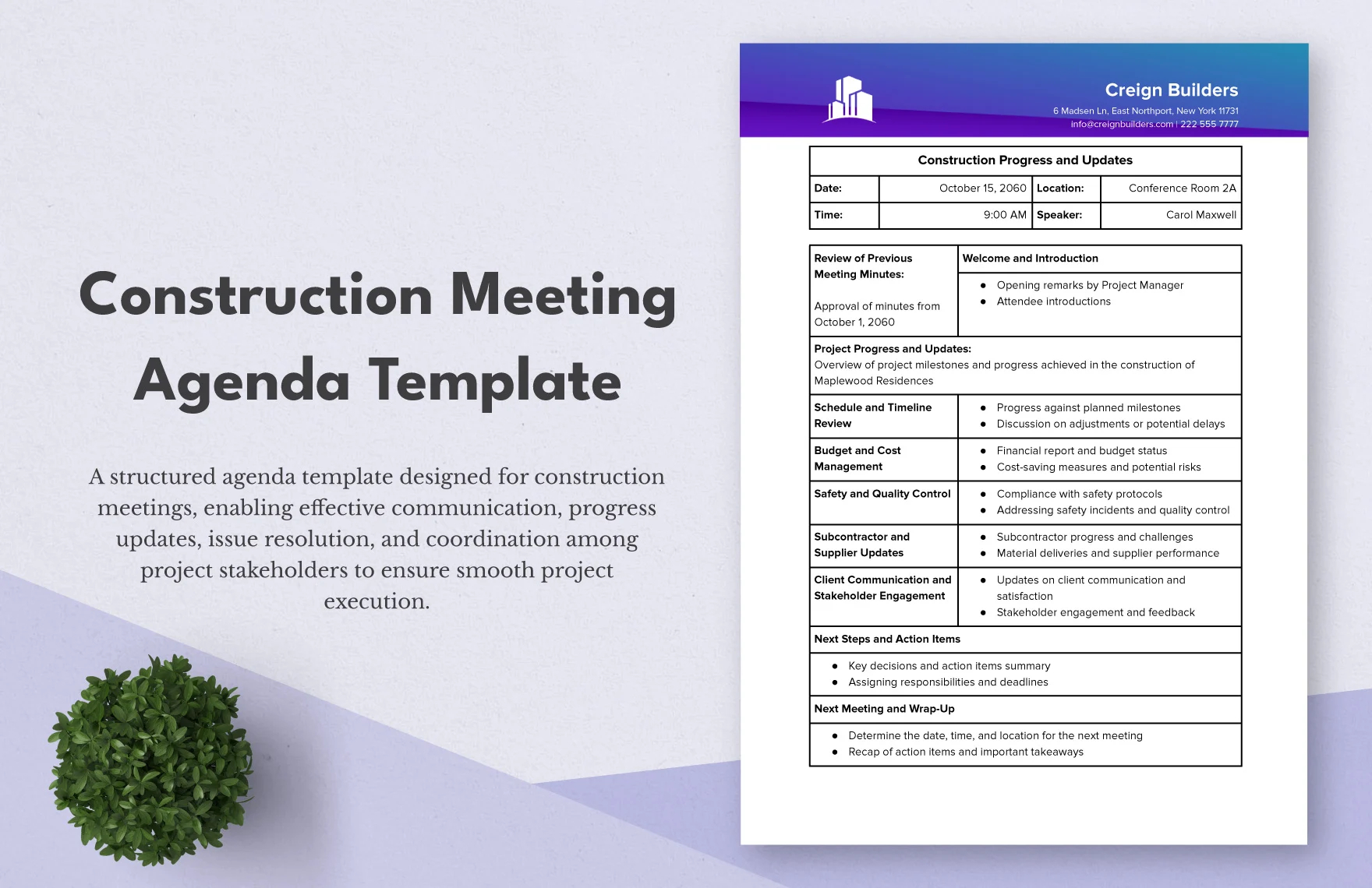 construction meeting agenda template1