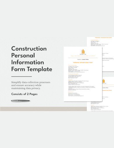 construction personal information form