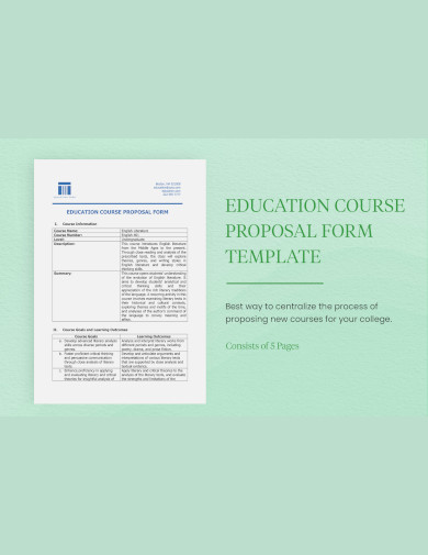 education course proposal form